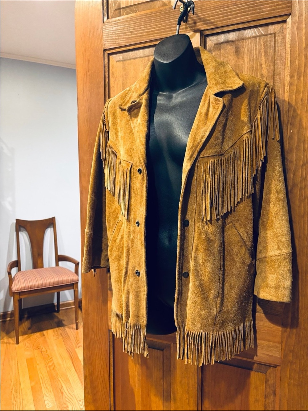 Vintage EXCELLED NEW YORK Leather Fringe Jacket - Picture 9 of 9